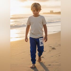 NWT- Burberry Boy's Sidney Logo Patch Jogger Pants